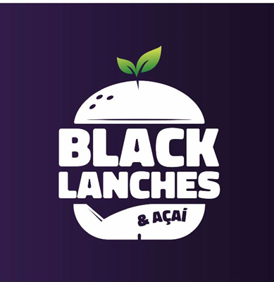 Logo restaurante cardapio black lanches