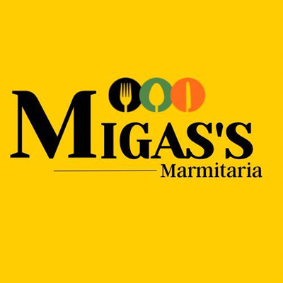 Logo restaurante migas marmitaria