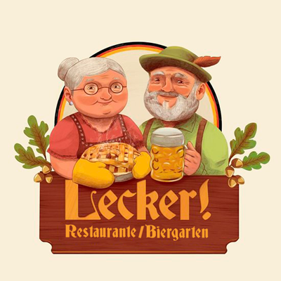 Logo restaurante Lecker Restaurante e Biergarten