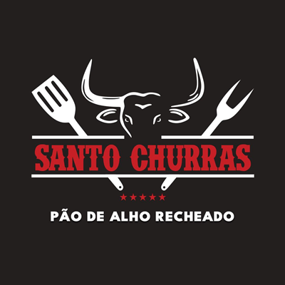 Logo restaurante Santo Churras - Pão de alho recheado e hambúrguer