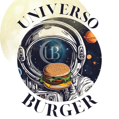 Logo restaurante universo burger