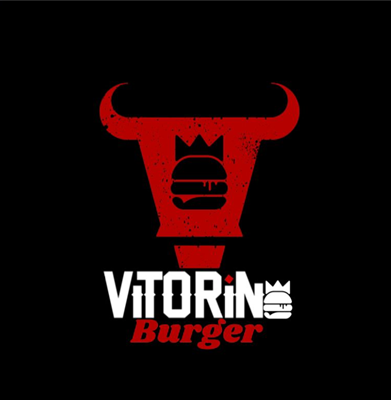 Logo restaurante vitorino burger