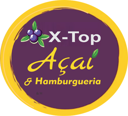 Logo restaurante X-Top Hamburgueria e Açaí