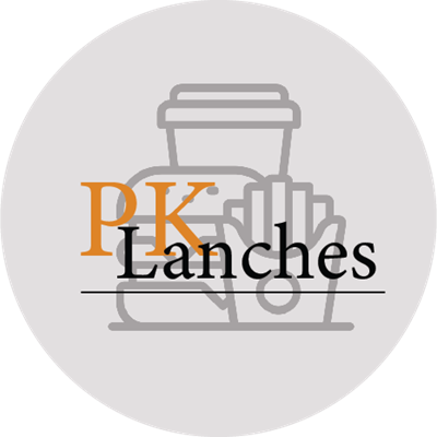Logo restaurante cardapio Pk lanches