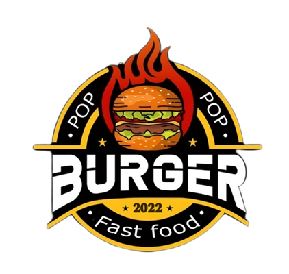 Logo restaurante Pop Burguer e Pizzaria