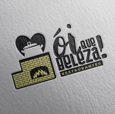 Logo restaurante oi que beleza