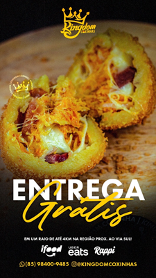 Logo restaurante kingdom coxinhas
