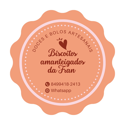 Logo restaurante biscoitos amanteigados da fran