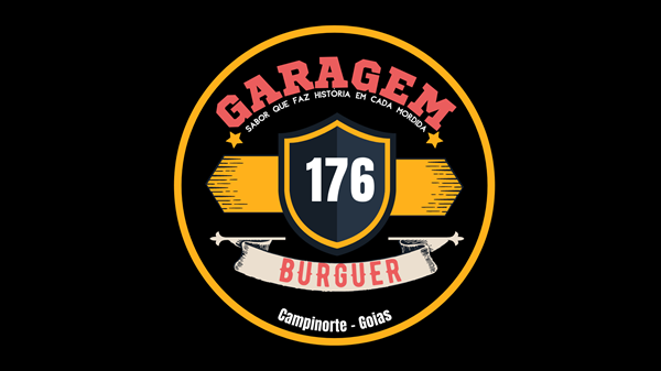 Logo restaurante garagem 176 burguer