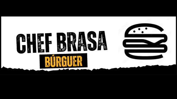 Logo restaurante chef brasa búrguer