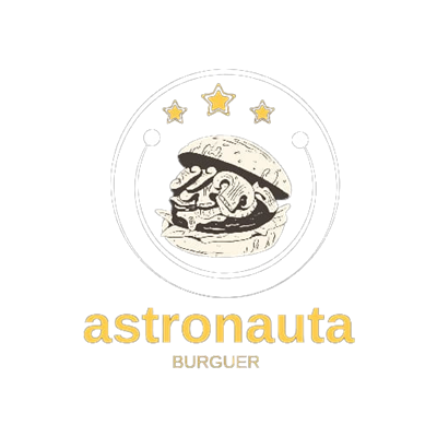 Logo restaurante astronauta burguer