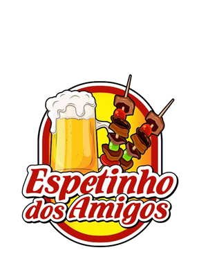 Logo restaurante espetinho dos amigos