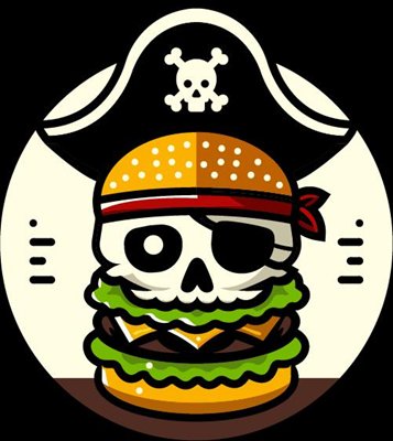 Logo restaurante Piratas Burguer