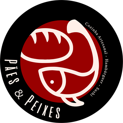 Logo restaurante paes e peixes