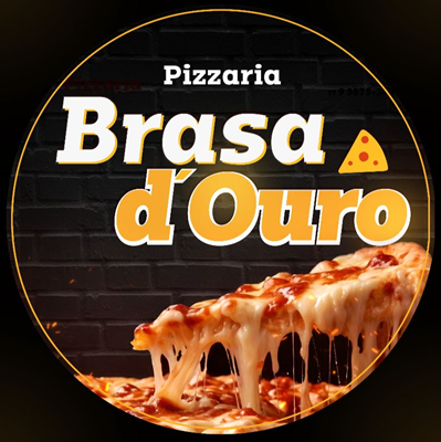 Logo restaurante cardápio Brasa de ouro