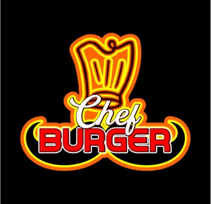 Logo restaurante chef burger