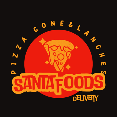 Logo restaurante SantaFoods Pizza cone & lanches