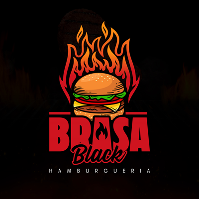 Logo restaurante Brasa Black Hamburgueria