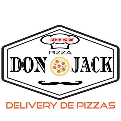 Logo restaurante disk pizzas don jack 