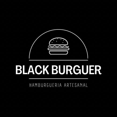 Logo restaurante Black Burguer Hamburgueria Artesanal