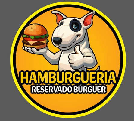 Logo restaurante Hamburgueria.Reservado