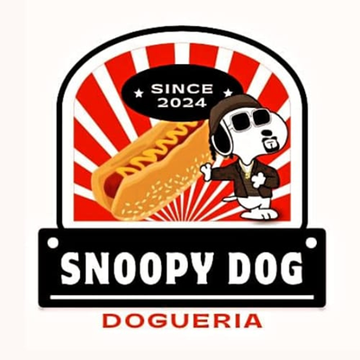 Logo restaurante snoopy dog