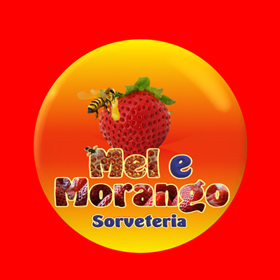 Logo restaurante Sorveteria Mel & Morango