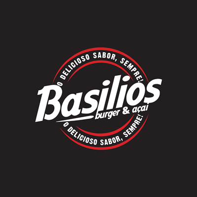 Logo restaurante Basilios Burger e açai
