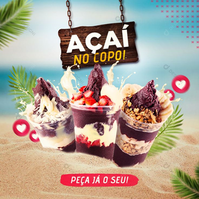 Logo restaurante acaíteria pinguim