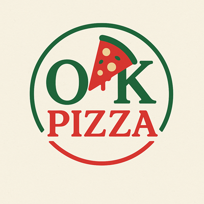 Logo restaurante ok pizza