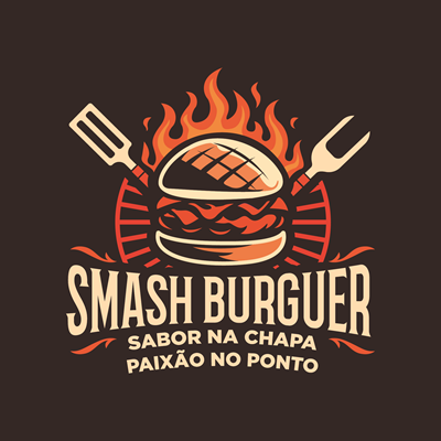 Logo restaurante smash burguer