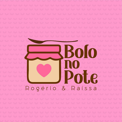 Logo restaurante Bolo No Pote Rogério e Raíssa
