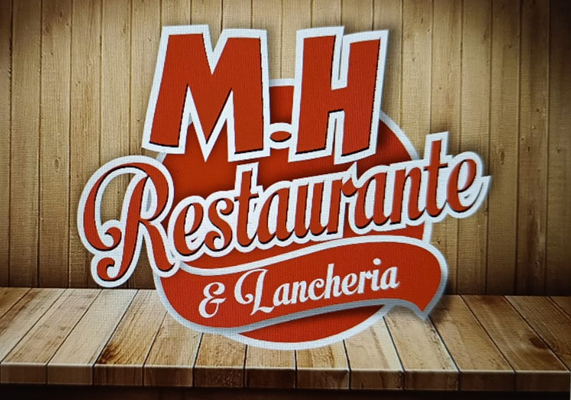 Logo restaurante mh restaurante e lancheria
