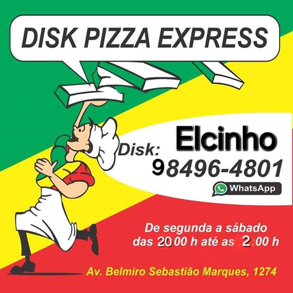 Logo restaurante elcinho disk pizza express