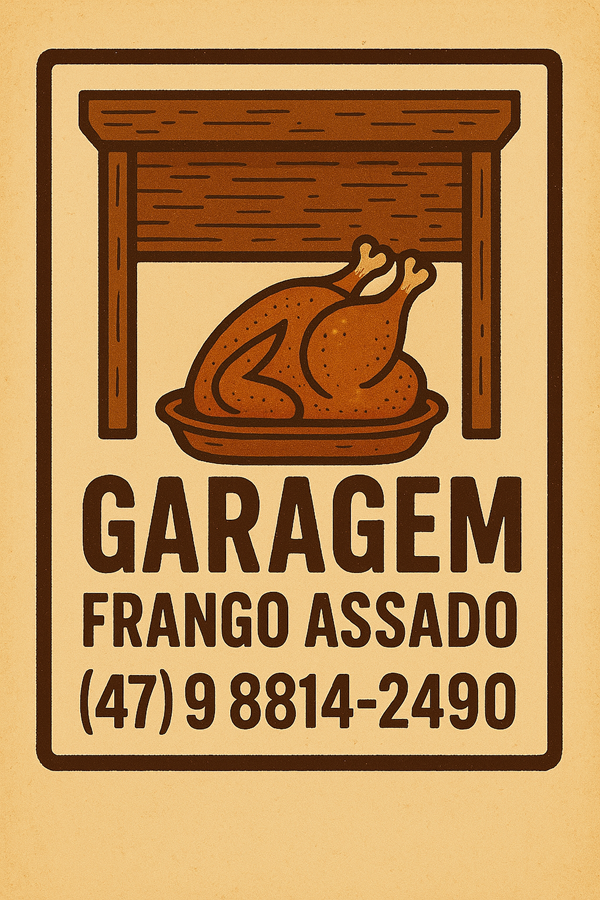 Logo restaurante garagem frango assado