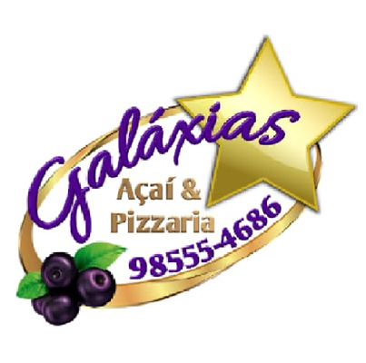 Logo restaurante Galáxias Açaí e Pizzaria
