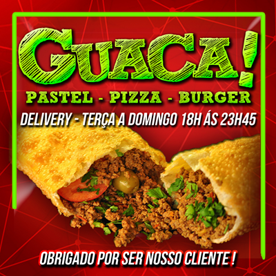 Logo-Pastelaria - GUACA - PIZZA, PASTEL E BURGER
