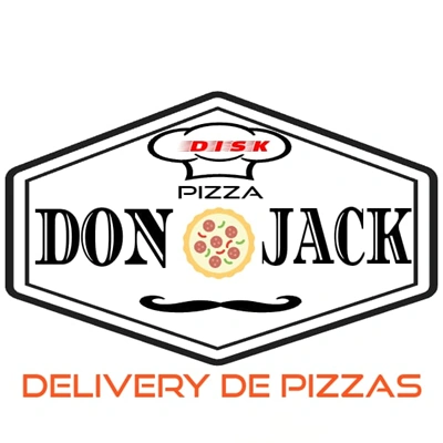Logo restaurante disk pizzas don jack 
