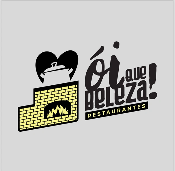 Logo restaurante OI QUE BELEZA