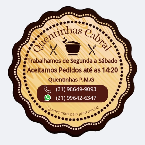 Logo restaurante Quentinhas cabral