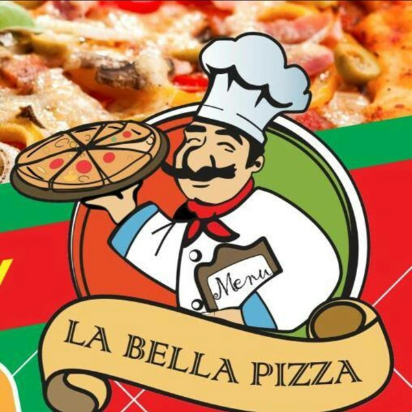 Logo restaurante la bella pizza lasanha parmegiana